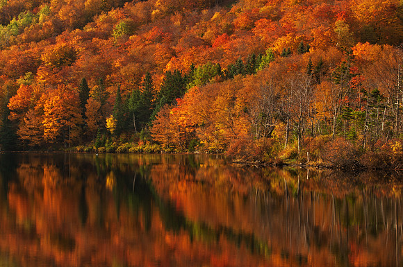 Echo Lake and Cannon Mountain, Franconia Notch, White Mountains, NH