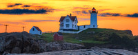 Sunrise Nubble Liughthouse, York, Maine.