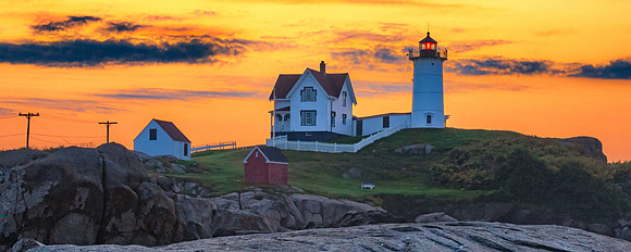 Sunrise Nubble Liughthouse, York, Maine.