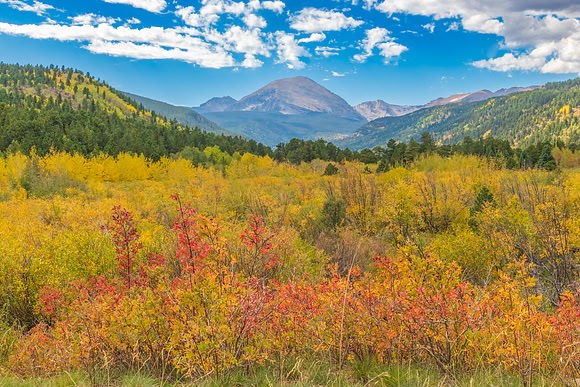 Autumn in the Rockies.  Hallett Peak Panorama. RMNP, Colorado.  Fall 2022.