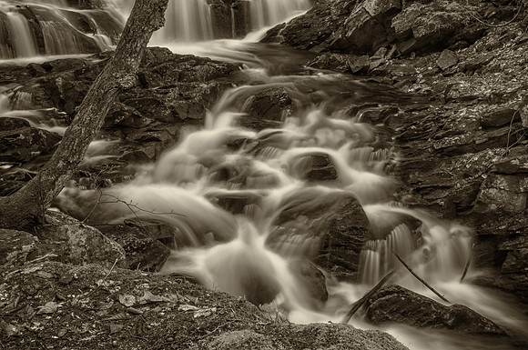 Senter Falls Sepia Lyndeborough, NH, Spring 2015