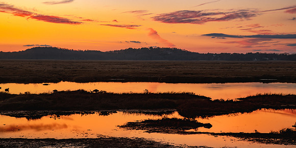 Sunset Over the Pannes.  Parker River Wildlife Refuge, MA. January 2023