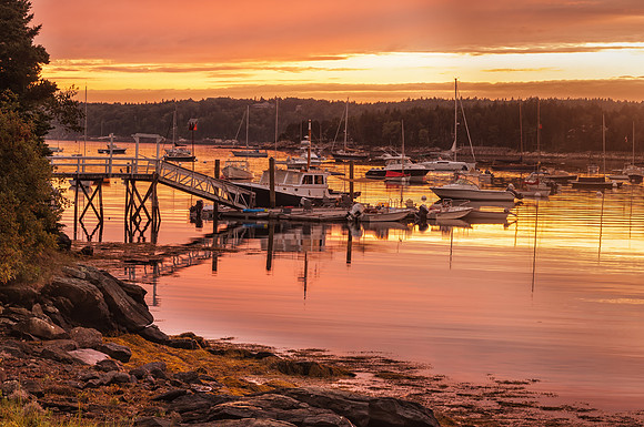 Docked, Sunset, South Bristol, Maine
