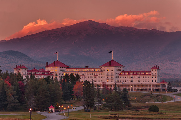 Pink Sunset over Mt. Washington Hotel