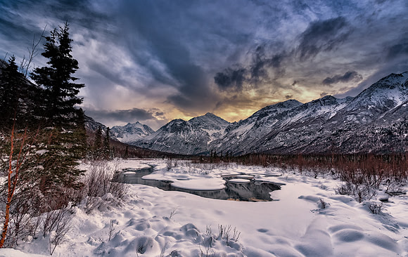 The Chugash Range, Eagle River Nature Preserve, Alaska January 2017