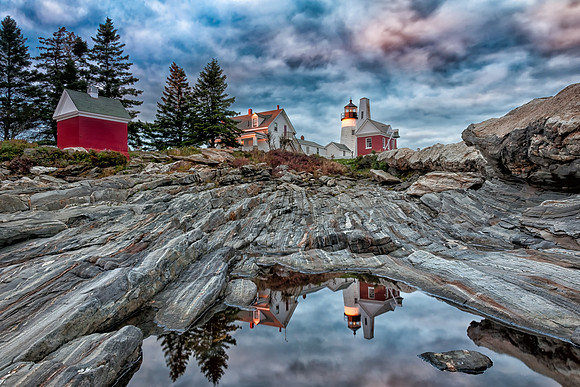 Reflectons on Pemaquid Lighthouse.  Bristol, Maine.