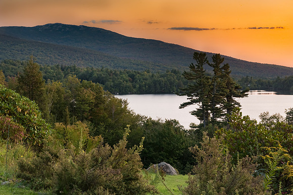 Sunset Over Dublin Lake and Mt. Monadnock 2017