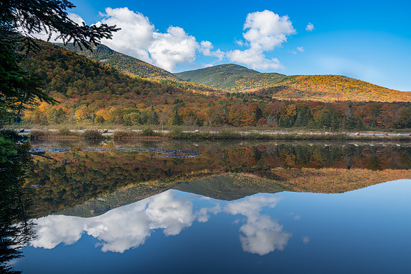 Saco Lake Reflections, Crawford Notch, White Mountains, NH.