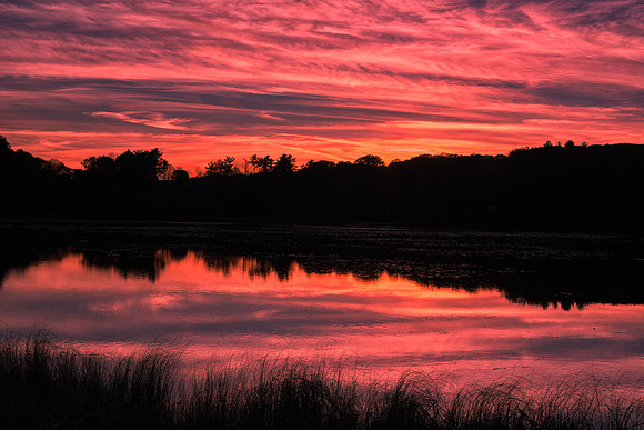Sunset Over Perkins Pond, Jaffrey, NH