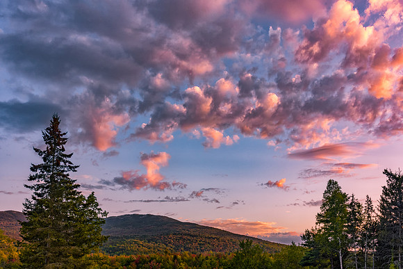 Bubble Clouds at Sunset Over Mt.. Monadnock, 2016