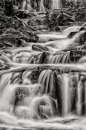 Senter Falls in Black and White, Lyndeboro, NH