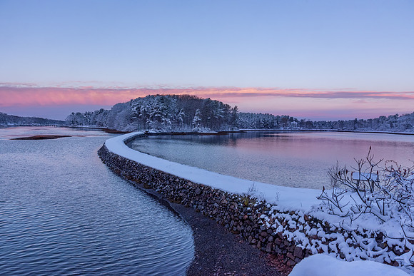 Purple Winter Sunrise, Lake Massabesic, Auburn,NH