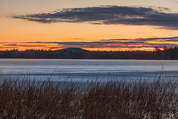 Dark Mood, Winter Sunrise, Lake Massebesic, Auburn, NH