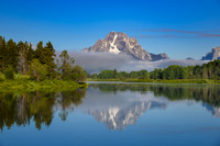 Mt. Moran and Snake River at Oxbow Bend, Grand Teton National Park.  June 2021.
