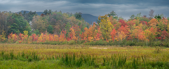 Gateway to Mt. Monadnock in Fall Panorama.  Jaffrey, NH.