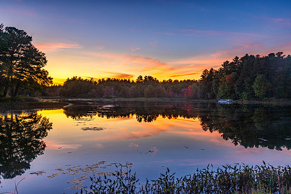 Sunset, Osgood Pond, September 2019