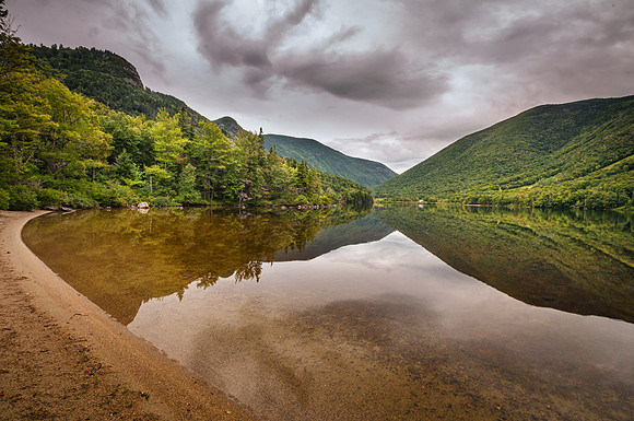 Reflections on Echo Lake, Franconia Notch, White Mountains