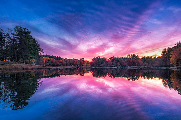 Purple Sunset, Osgood Pond, Fall 2020