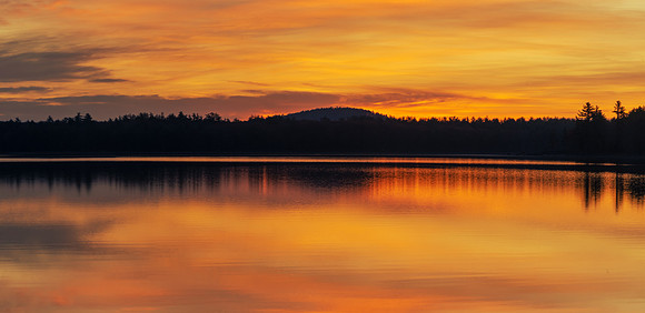 Fall Sunset Panorama, Lake Massabesic, Manchester, NH