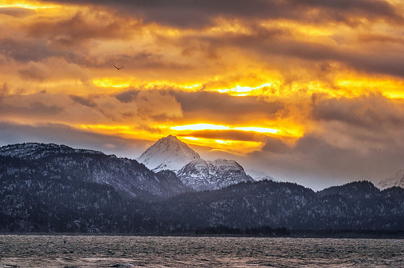 Sunrise from Homer Spit, Alaska