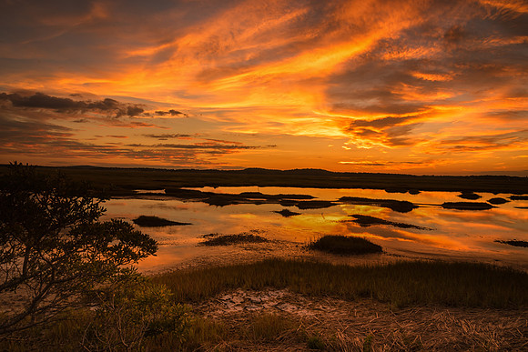 Sunset at Parker River Wildlife Preserve, Plum Island, MA,