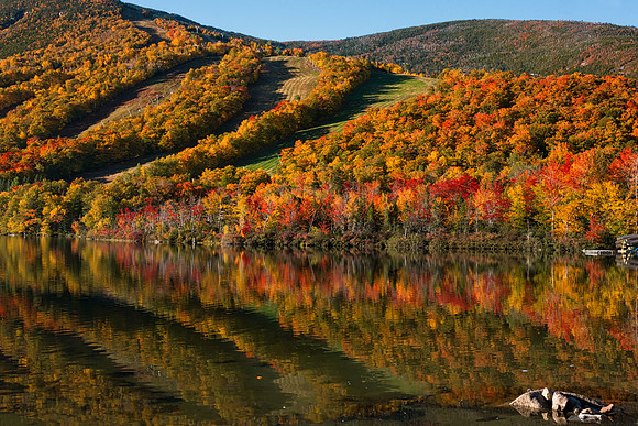 Reflections on Echo Lake, Cannon Mountain, White Mountains, NH