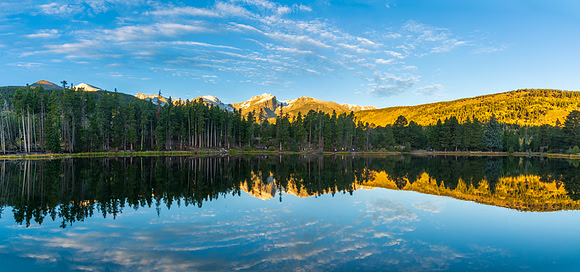 Early Morning Panorama. Sprague Lake, RMNP, Colorado. Fall 2022.